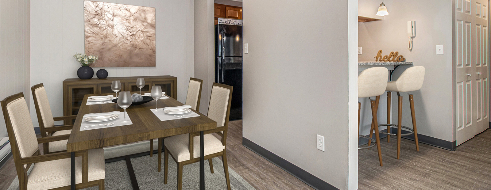 Furnished apartment interior